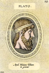 Portrait du philosophe grec Platon (428-348 av. J.-C.) Gravure
