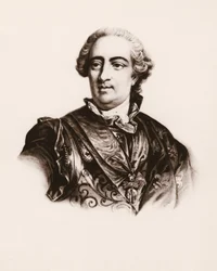 Portrait du Roi de France Louis XV (1710-1774) Gravure du 19ème siècle