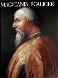 Portrait du Seigneur de Vérone Can Francesco della Scala dit Cangrande I