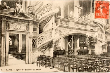 Carte postale/Église Saint-Étienne-du-Mont, le jubé/Paris/Seine/Île-de-France/France