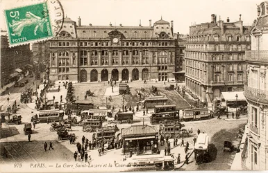 Carte postale/Gare Saint-Lazare/Paris/Seine/Île-de-France/France