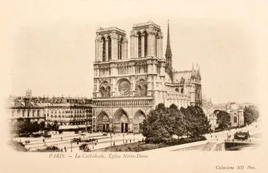 Carte postale/Notre-Dame/Paris/Seine/Île-de-France/France