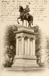 Statue de Lafayette, Cour du Louvre, Paris, Seine, Île-de-France, France