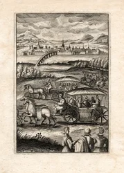 Procession avec luthistes, Paris, vers 1650 (gravure)