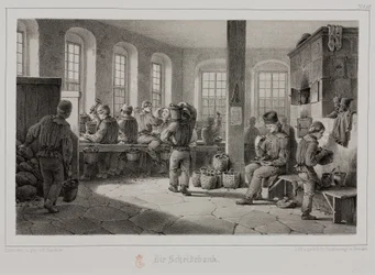 Traitement des matières premières, métallurgie Traitement du minerai de métal, Allemagne, vers 1851