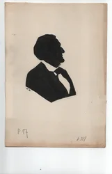 Richard Wagner (1813-1883) vers 1850, silhouette