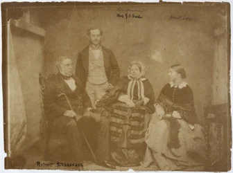 Robert Stephenson, ingénieur mécanique et civil anglais, et sa famille, vers les années 1850