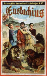 Saint Eustache dans la fosse aux lions, fin du 19e siècle (illustration)
