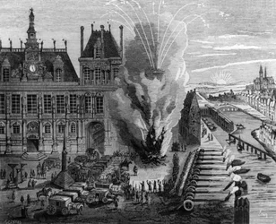 Feu de la Saint-Jean sur la place de Grève à Paris