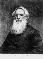 Samuel F B Morse, artiste américain et inventeur du code Morse, vers 1870