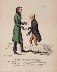 Scène Royal Institution: Gerrit Moll et John Dalton, vers 1831-1840
