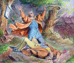 Scène de la vie du réformateur protestant Martin Luther