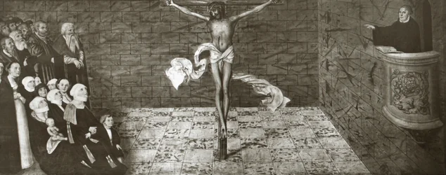 Scène de la vie du réformateur protestant Martin Luther
