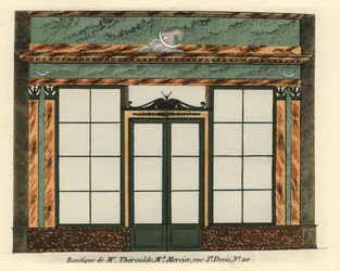 Devanture du magasin de mercerie de Monsieur Theroulde