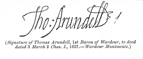 Signature de Thomas Arundell