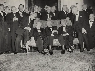Sir Winston Churchill et Dwight D. Eisenhower lors d