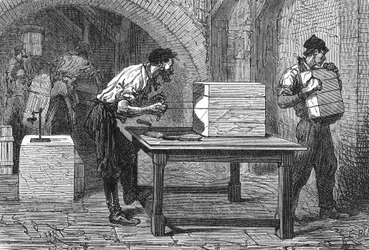 Fabrication de savon, Marseille, c.1880 (gravure)