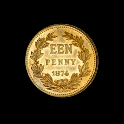 Pièce de 1 penny en cuivre sud-africain, reine Victoria