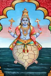 Temple hindou Sri Vadapathira Kaliamman. Avatar de Vishnu. Kurma 2e incarnation. Singapour