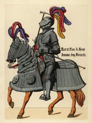 Armure gravée et bardage de cheval, règne du roi Henri VIII