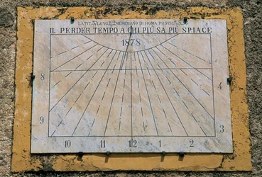Cadran solaire, mur latéral de l