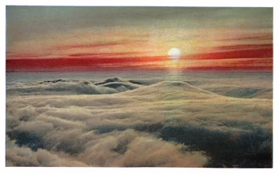 Lever de soleil au-dessus des nuages, c.1930 (impression)