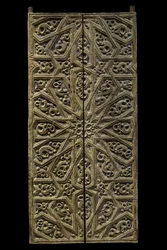 Porte de tabernacle. Espagne, vers 1450-1500. Bois sculpté et peint. Musée du Louvre
