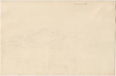 Château de Tamworth: dessin au crayon, nd [19e siècle]