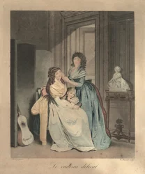 Le Cadeau Délicat, Paris, vers 1820 (gravure)