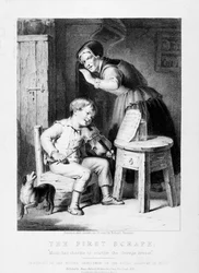 La première éraflure, gravure