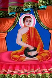 La vie du Bouddha, Siddhartha Gautama. Temple bouddhiste Soc Po Lok. Chau Doc. Vietnam. (photo)