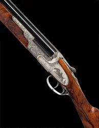 Fusil Torcoli et Ferrante gravé 12-bore "gullwing" superposé par Flli. Bertuzzi