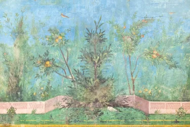 Triclinium de la maison de Livie, fresque, 20 - 10 av. J.-C., Musée national romain (Museo Nazionale Romano), Rome, Italie