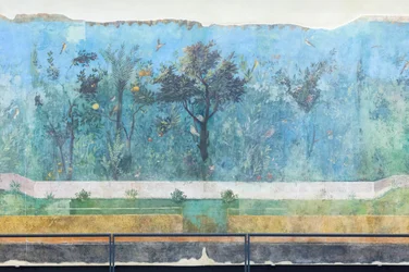 Triclinium de la maison de Livie, fresque, 20 - 10 av. J.-C., Musée national romain (Museo Nazionale Romano), Rome, Italie