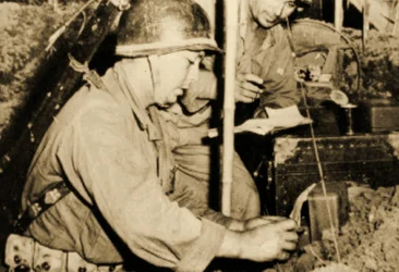 Troupes au Poste de Communication, Camp Claiborne, Louisiane, 1943