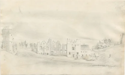 Château de Tutbury: dessin au crayon, nd [?19e siècle]