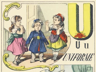 U : uniforme - Alphabet des jeux, c.1890