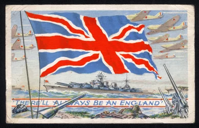 Royaume-Uni : Une carte postale patriotique produite au Canada pendant la Seconde Guerre mondiale par C.L.C.
