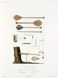 Divers outils des îles de la Société