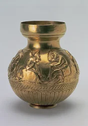 Vase représentant des guerriers scythes, œuvre grecque du royaume du Bosphore, seconde moitié du 4ème siècle av. J.-C.