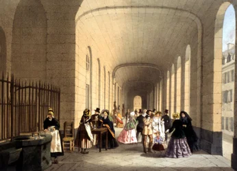 Station thermale de Vichy, gravure, France, vers 1860