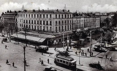 Vue du carrefour Jean Jaurès à Toulouse, Haute-Garonne - carte postale vers 1910 Collection privée