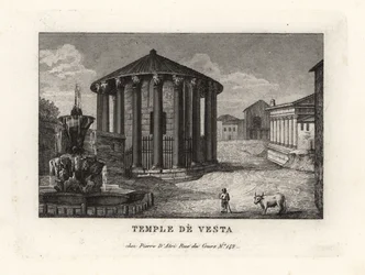 Vue du Temple de Vesta, Rome