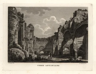 Vue des ruines des Thermes de Caracalla, Rome