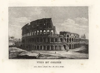 Vue des ruines du Colisée, Amphithéâtre Flavien, Rome