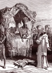 Vincent de Valverde et ATAHUALPA
