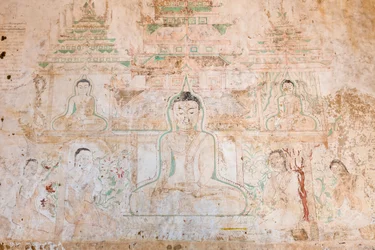 Peinture murale, Sulamani Pahto, Bagan (photo)