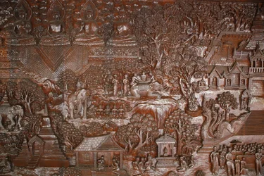 Wat Phra Doi Suthep, Chiang Mai. Relief. Thaïlande