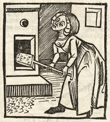 Femme avec une pelle