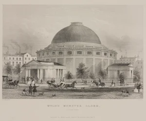 Le globe monstrueux de Wyld, Leicester Square, Londres